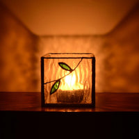 Leaf Stained Glass Candle Holder