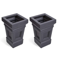 Onyx Black Square Planter (Set of 2)