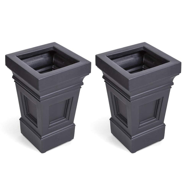 Onyx Black Square Planter (Set of 2)