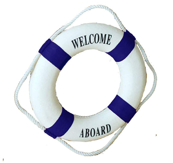 Navy Lifebuoy Wall Decor