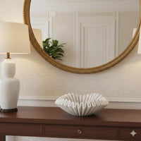 White Marble Ruffle Bowl