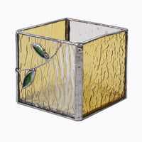 Leaf Stained Glass Candle Holder