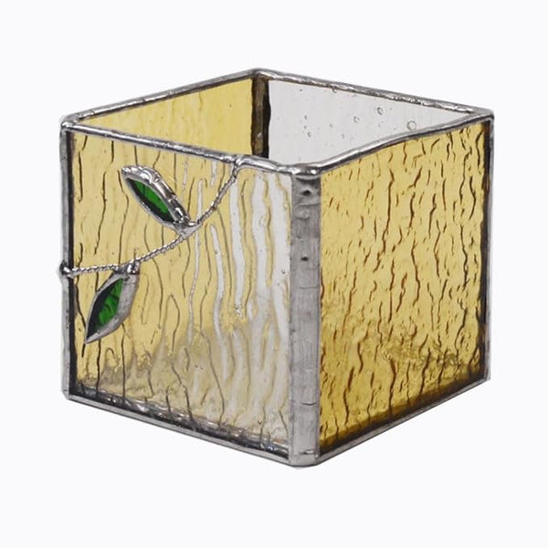 Leaf Stained Glass Candle Holder