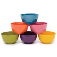 Multicolor Melamine Bowls (Set of 6)