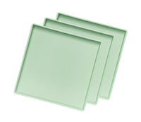 Green Square Tray (Set of 3)