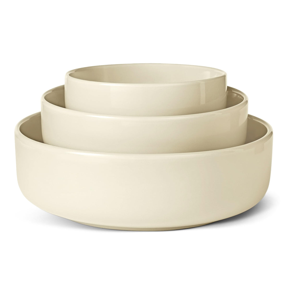 Ivory Stoneware Serving Bowls (Set of 3)
