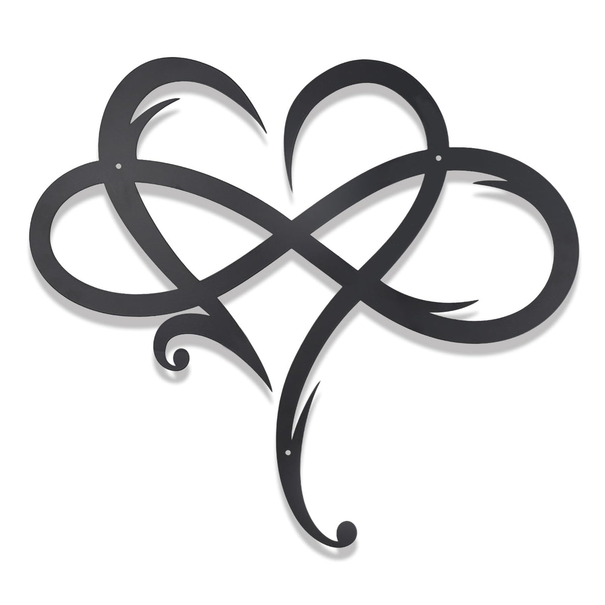 Black Infinity Heart Wall Decor