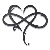 Black Infinity Heart Wall Decor