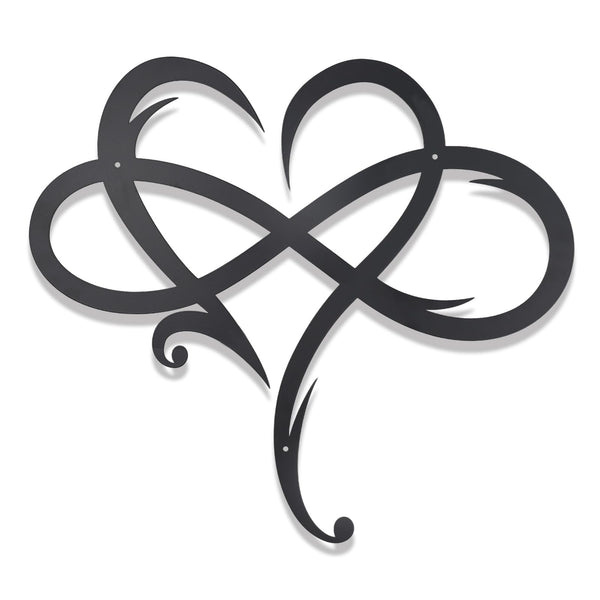 Black Infinity Heart Wall Decor
