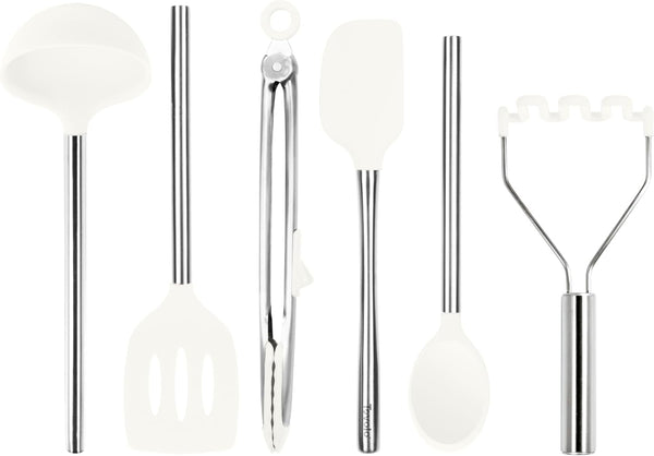 White Silicone Utensils (Set of 6)