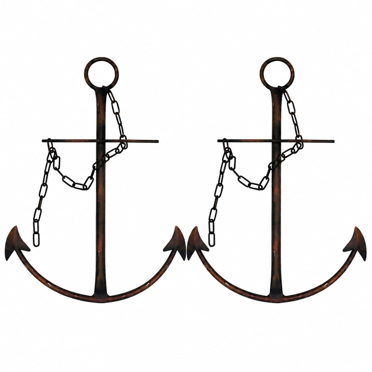 Black Anchor Wall Decor (Set of 2)