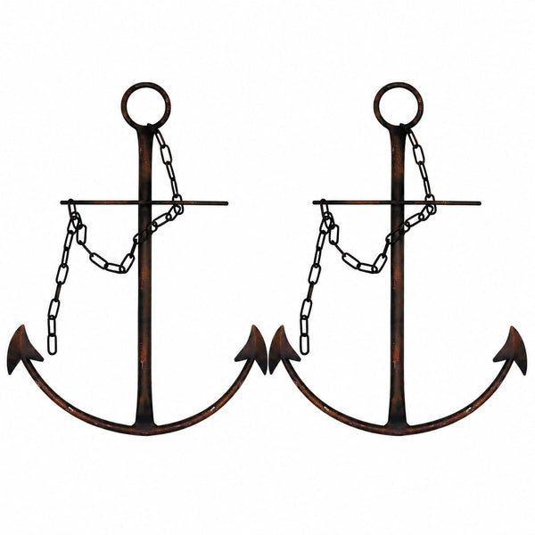 Black Anchor Wall Decor (Set of 2)