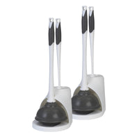 White Plunger & Bowl Brush (Set of 2)