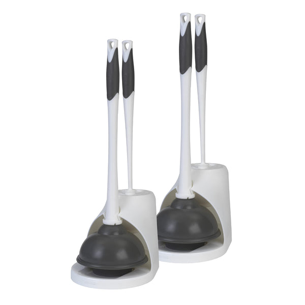 White Plunger & Bowl Brush (Set of 2)