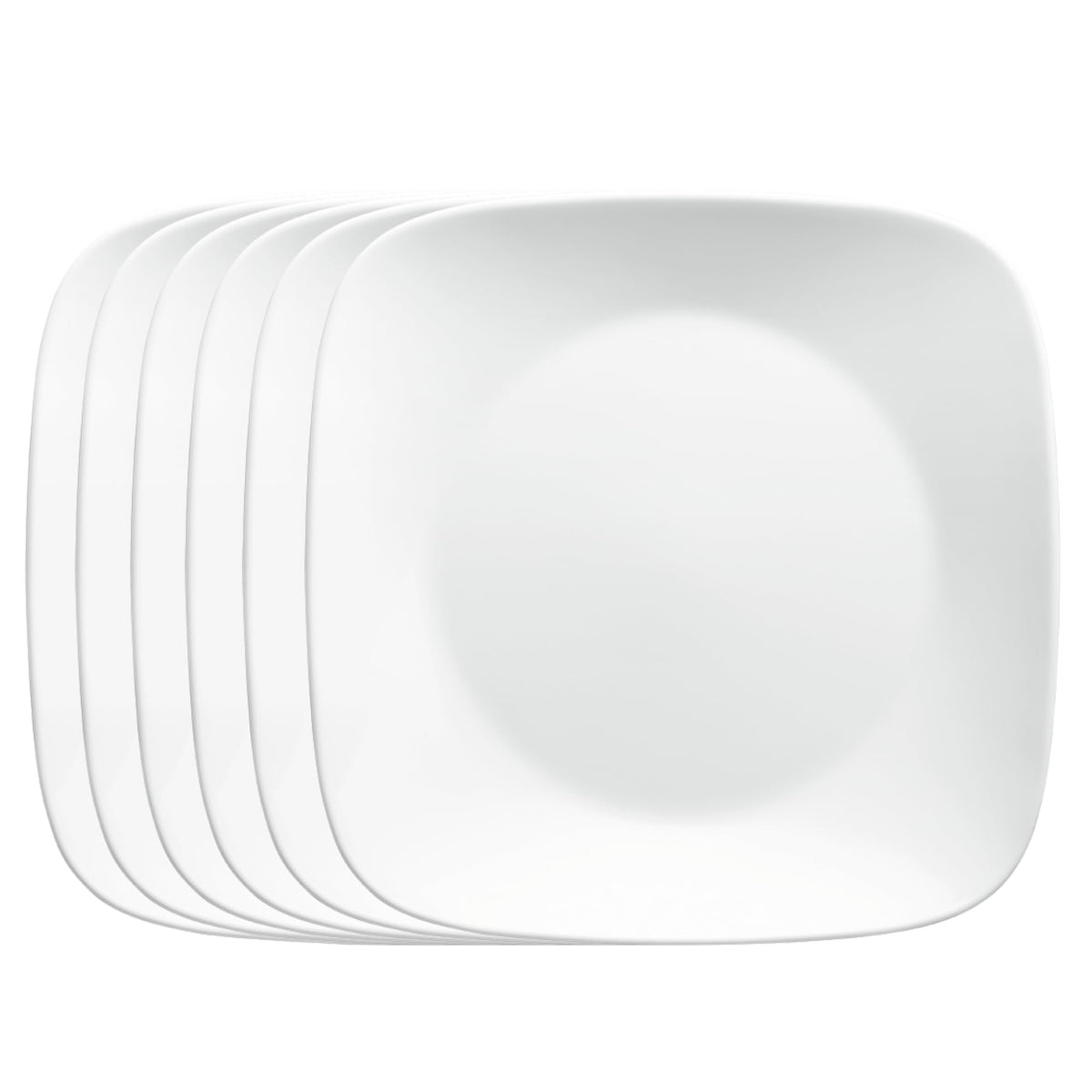 Square Glass Salad Plates (Set of 6)