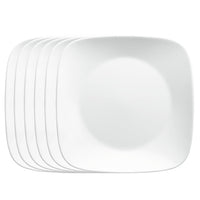 Square Glass Salad Plates (Set of 6)
