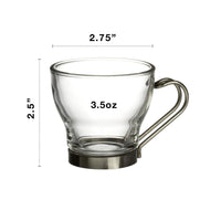Espresso Cups With Steel Handles (Set of 4)