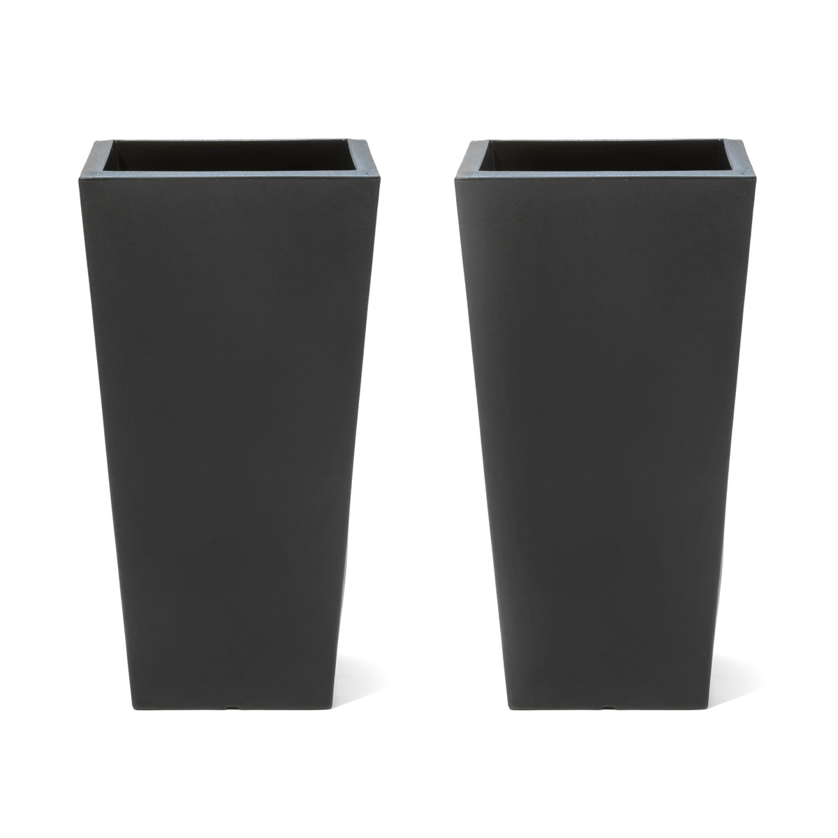 Onyx Black Tapered Planters (Set of 2)