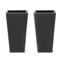 Onyx Black Tapered Planters (Set of 2)