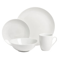 White Coupe Dinnerware (Set of 16)