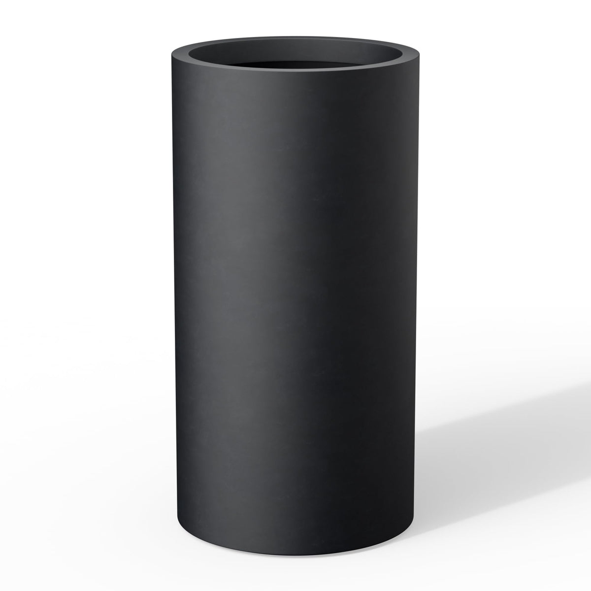 Tall Black Column Planter
