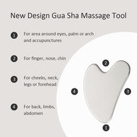 Steel Gua Sha & Face Roller Set