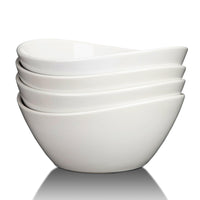 White Ceramic Soup Bowls (Set of 4)