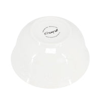 White Embossed Porcelain Bowls (Set of 6)