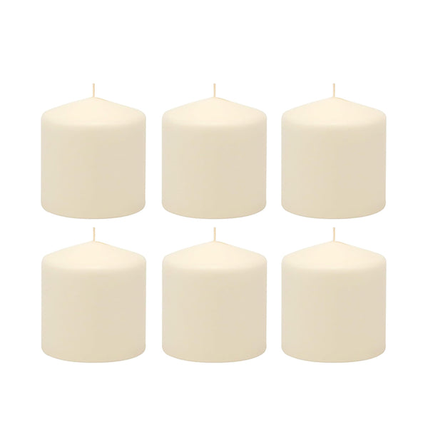 Ivory Pillar Candles (Set of 6)