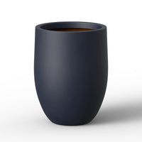 Curved Charcoal Concrete Planter