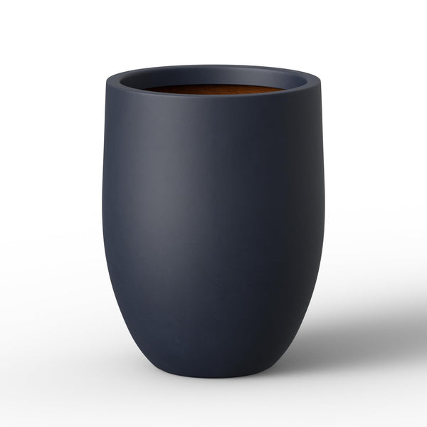 Curved Charcoal Concrete Planter