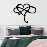 Black Infinity Heart Wall Art