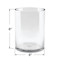 Clear Glass Hurricane Candle Holder (Set of 2)
