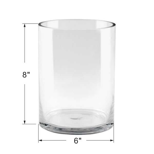Clear Glass Hurricane Candle Holder (Set of 2)
