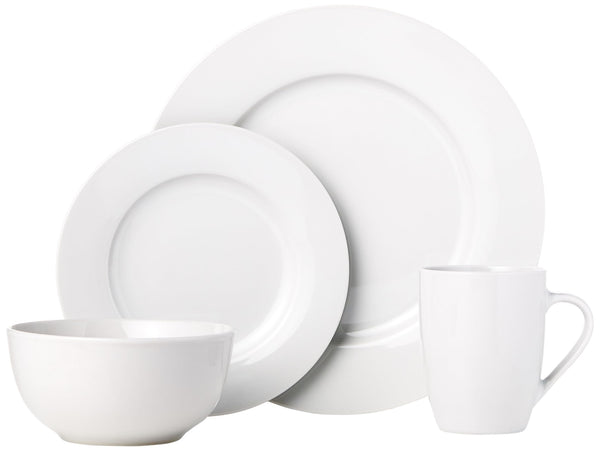 White Porcelain Dinnerware (Set of 16)