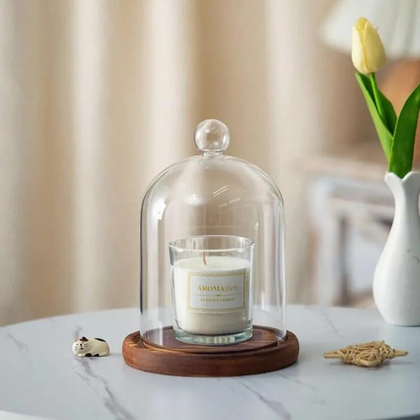 Glass Dome Candle Cover