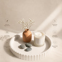 White Concrete Round Tray