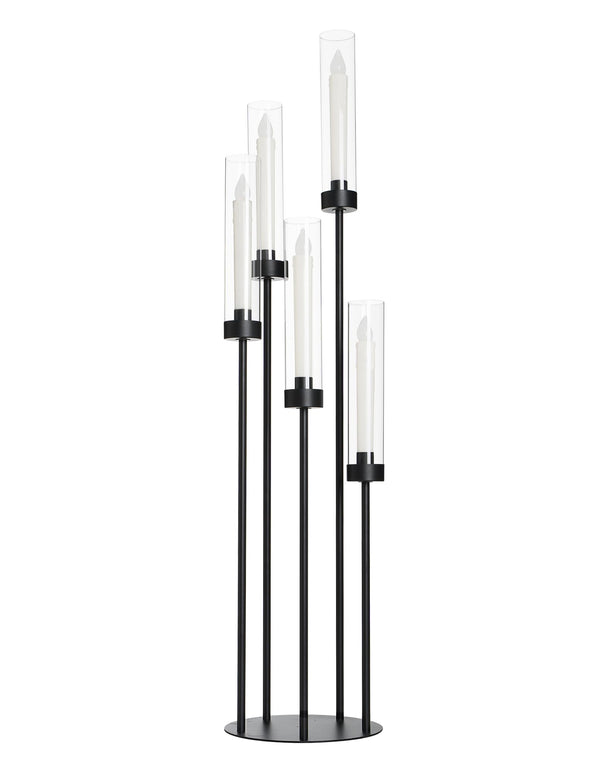 Matte Black 5-Arm Candelabra