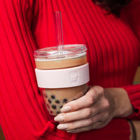 Glass Cold Cup with Lid