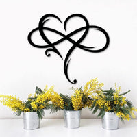 Black Infinity Heart Wall Art