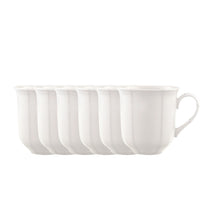Creamy White Porcelain Mugs (Set of 6)