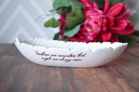 White Ceramic Feather Bowl