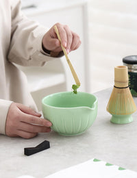 Green Matcha Bowl & Whisk