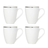 White Porcelain Mugs (Set of 4)