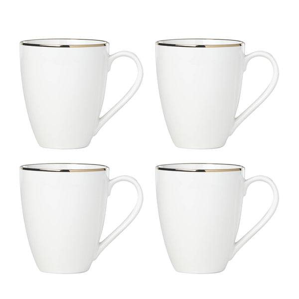 White Porcelain Mugs (Set of 4)