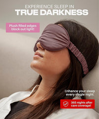 Mauve Contoured Silk Sleep Mask