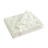 Green Botanical Plush Throw