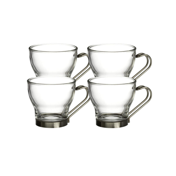 Espresso Cups With Steel Handles (Set of 4)
