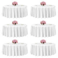 White Round Tablecloths (Set of 6)