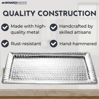 Hammered Nickel Vanity Tray